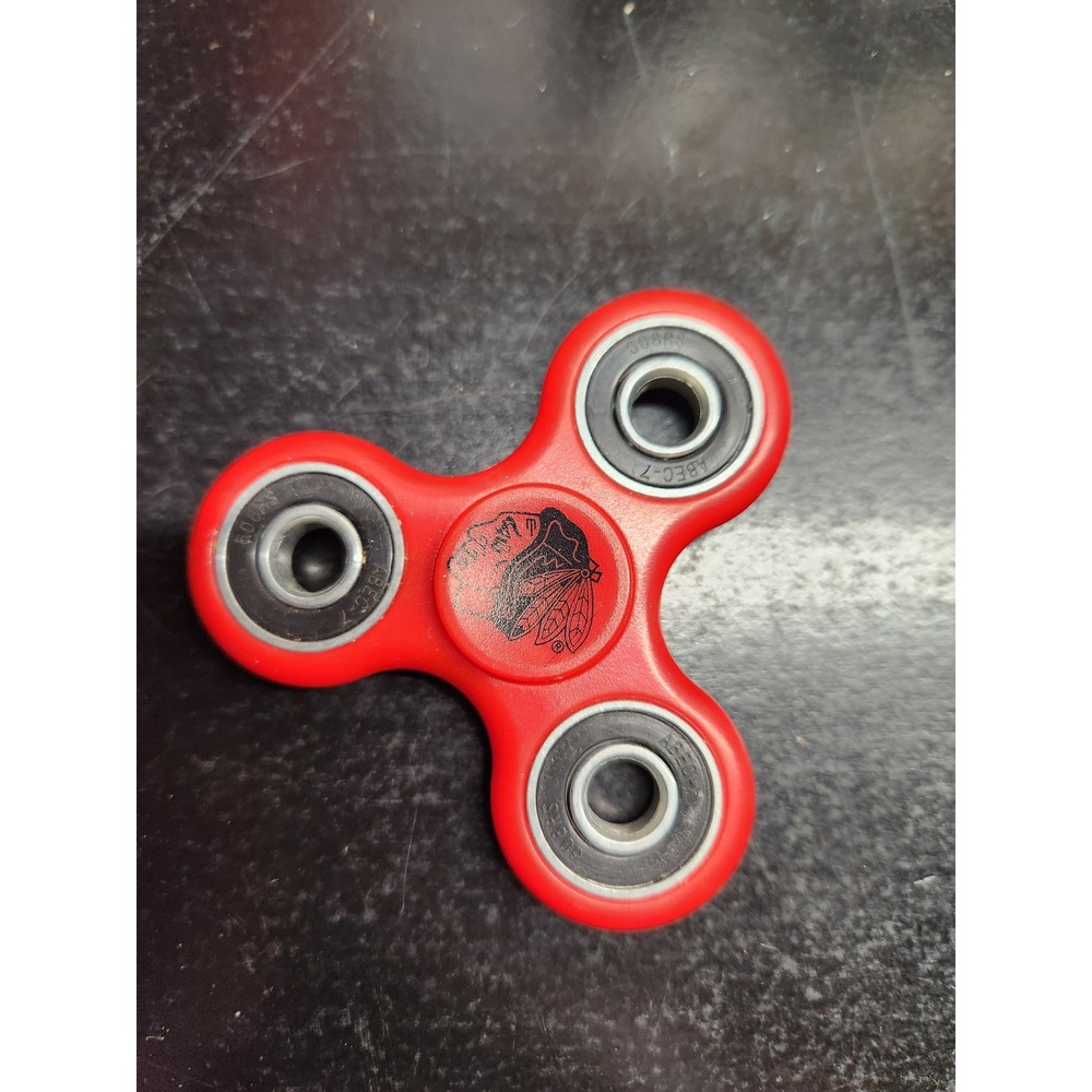 Chicago Blackhawks NHL Fidget Spinner Red Black Logo ABEC-7 Bearings